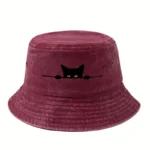 Chapeau bob avec motif chat espiègle – Image 5