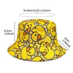 Bob réversible jaune à motif canards – Image 2