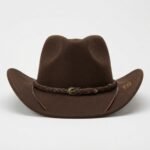 Chapeau de cowboy avec lanières tressées et détail métallique – Image 7
