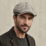 Casquette gavroche vintage en coton délavé