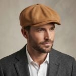 Casquette gavroche vintage en laine et polyester style rétro – Image 2