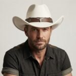 Chapeau de cowboy unisexe avec ceinture en cuir et taureau – Image 3