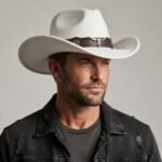 Chapeau de cowboy unisexe avec ceinture en cuir et taureau – Image 5