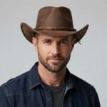 Chapeau de cowboy avec lanières tressées et détail métallique – Image 4