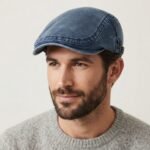 Casquette gavroche ajustée en coton délavé – Image 3