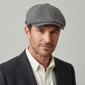 Casquette gavroche en coton et polyester