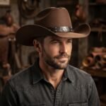 Chapeau de cowboy ceinture cloutée – Image 3