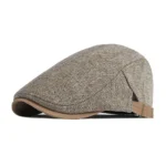 Casquette plate ajustable à motifs fins – Image 3
