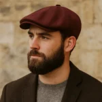Casquette plate rétro en suédine unisexe style gavroche – Image 3