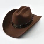 Chapeau de cowboy ceinture cloutée – Image 4
