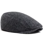 Casquette plate ajustable à motifs chevrons style rétro vintage – Image 6