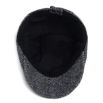Casquette plate ajustable à motifs chevrons style rétro vintage – Image 8