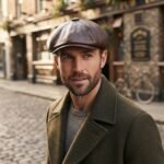 Casquette gavroche vintage en simili cuir – Image 2