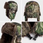 Chapka trappeur à motif camouflage forêt et fausse fourrure – Image 2