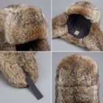 Chapka trappeur marron en fausse fourrure style raton laveur – Image 5