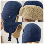 Chapka bleu et doublure aspect mouton – Image 4