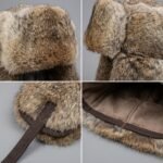 Chapka trappeur marron en fausse fourrure style raton laveur – Image 3