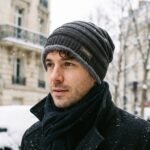 Bonnet slouchy en maille à rayures – Image 3