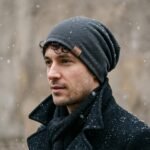 Bonnet slouchy noir fin en tissu respirant – Image 6