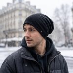 Bonnet slouchy noir en coton respirant – Image 7