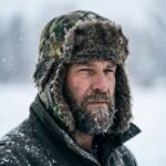 Chapka trappeur à motif camouflage forêt et fausse fourrure – Image 3