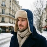 Chapka bleu et doublure aspect mouton – Image 9
