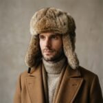 Chapka trappeur marron en fausse fourrure style raton laveur – Image 4