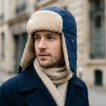 Chapka bleu et doublure aspect mouton – Image 7
