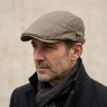 Casquette plate en coton délavé style gentleman