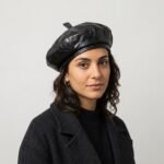 Béret en cuir pour femme style parisien rétro – Image 6