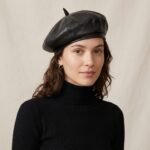 Béret en cuir pour femme style parisien rétro – Image 5