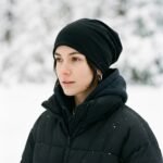 Bonnet slouchy noir en coton respirant – Image 9