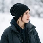 Bonnet slouchy noir en coton respirant – Image 4