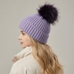 Bonnet à pompon volumineux en fourrure – Image 5