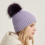 Bonnet à pompon volumineux en fourrure – Image 6