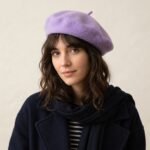 Béret parisien violet en laine