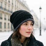 Bonnet slouchy en maille à rayures – Image 4