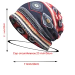 Bonnet slouchy imprimé motifs ethniques et géométriques – Image 2
