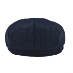 Casquette gavroche bleu marine à motifs chevron – Image 6