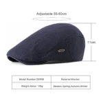 Casquette plate pour homme à texture nattée – Image 2
