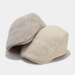 Casquette plate en lin respirant style – Image 2