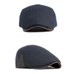 Casquette plate pour homme détail écusson latéral style gentleman moderne – Image 7