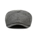 Casquette gavroche en coton à motif chevron – Image 3