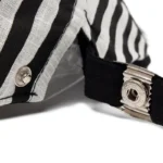 Casquette plate à rayures noires et blanches – Image 6