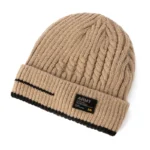 Bonnet  en maille torsadée avec doublure polaire – Image 2