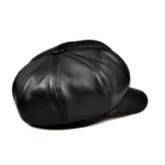 Casquette gavroche en cuir style rétro vintage – Image 4