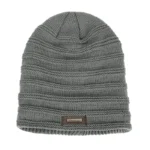 Bonnet slouchy en maille à rayures – Image 2