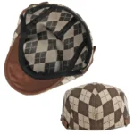 Casquette plate à motifs losanges – Image 5