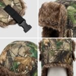 Chapka trappeur à motif camouflage forêt et fausse fourrure – Image 7
